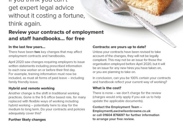 FREE Review Of Contracts Of Employment And Staff Handbooks.